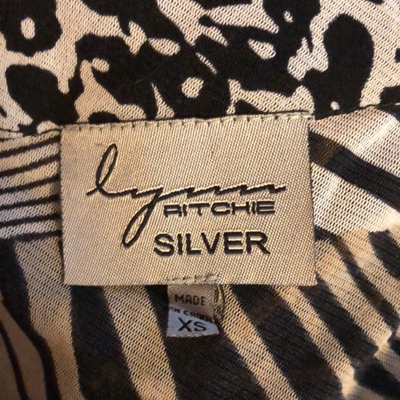 👑 Lynn Ritchie Silver Jungle Print Tank Top XS - Picture 8 of 9